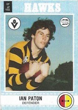 1977 Scanlens VFL #17 Ian Paton Front